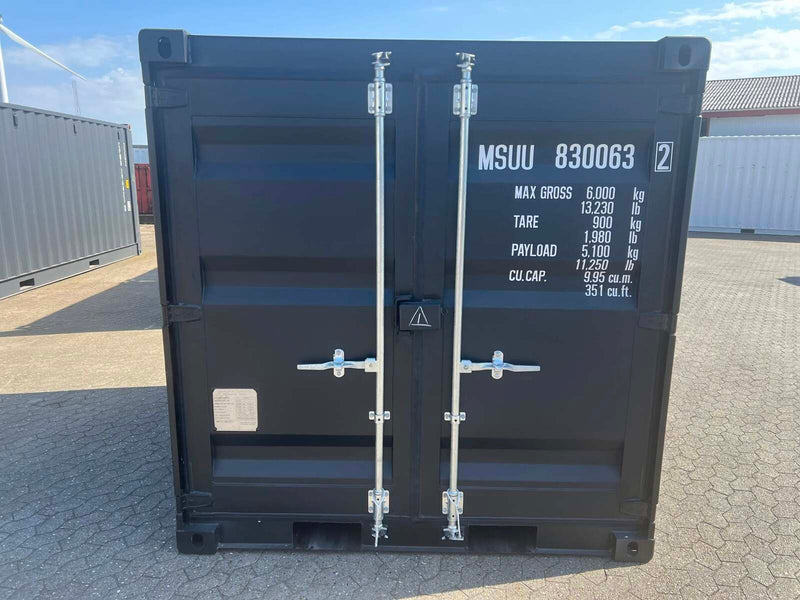 Ny 8 fods container – RAL 9005 Jet Black