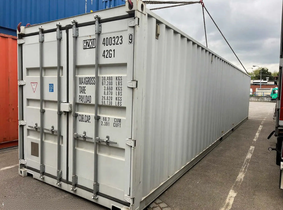 Brugt 40 fods skibscontainer – RAL 7035