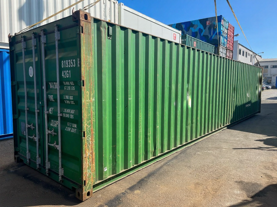 Brugt 40 fods skibscontainer – (RAL 6029)