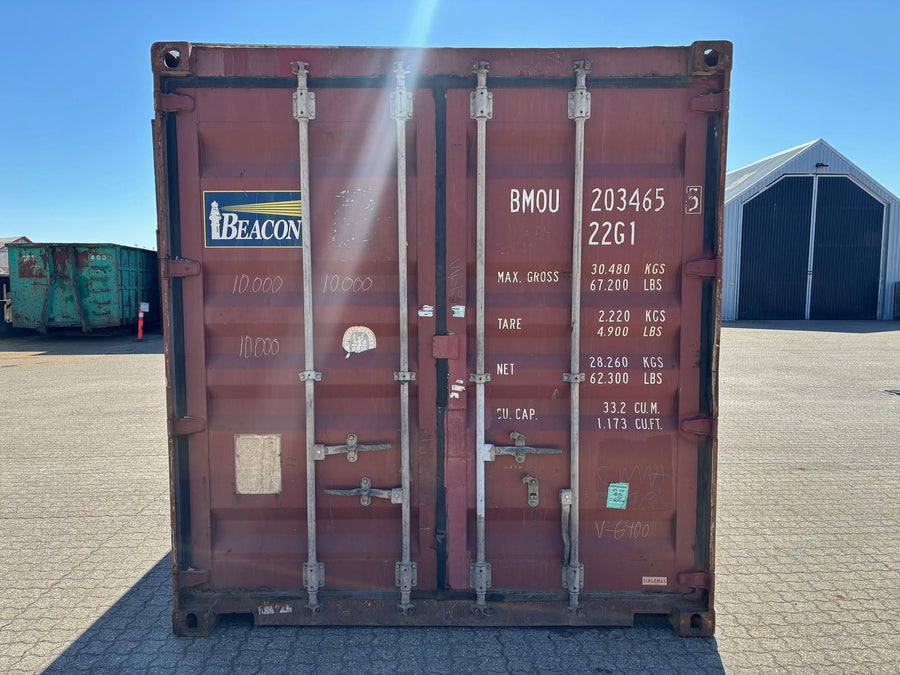 Brugt 20 fods container - Vind- og vandtæt