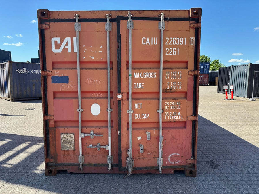 Brugt 20 fods container - Vind- og vandtæt