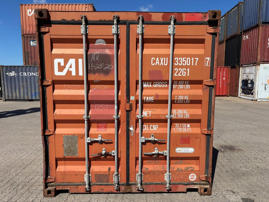 Brugt 20 fods container - Vind- og vandtæt