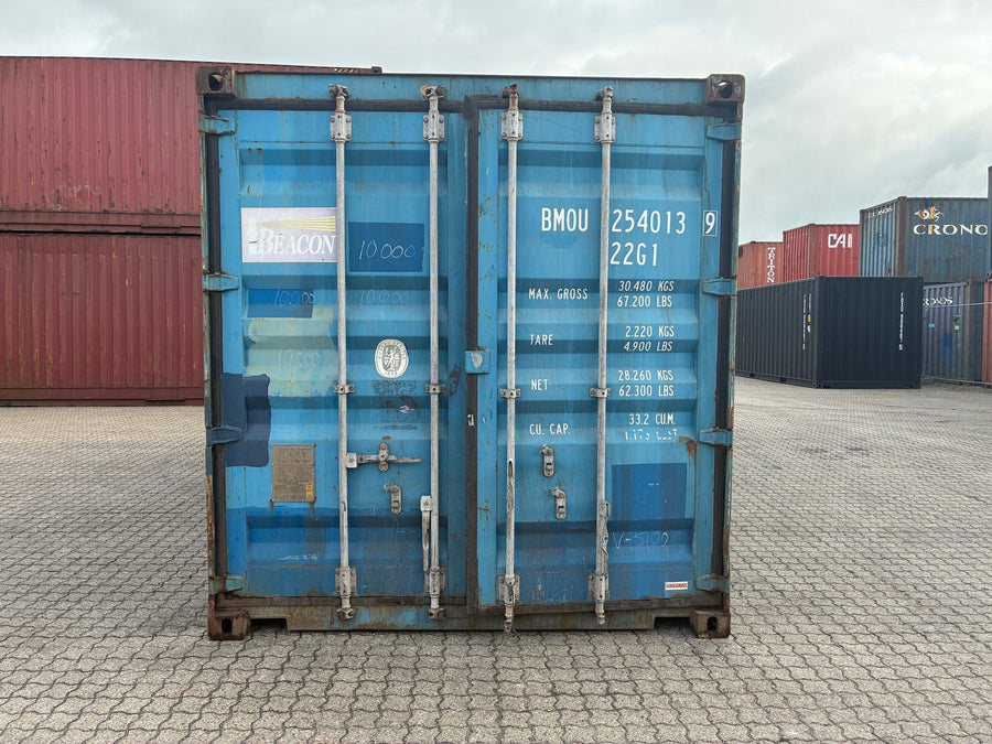 Brugt 20 fods container - Vind- og vandtæt