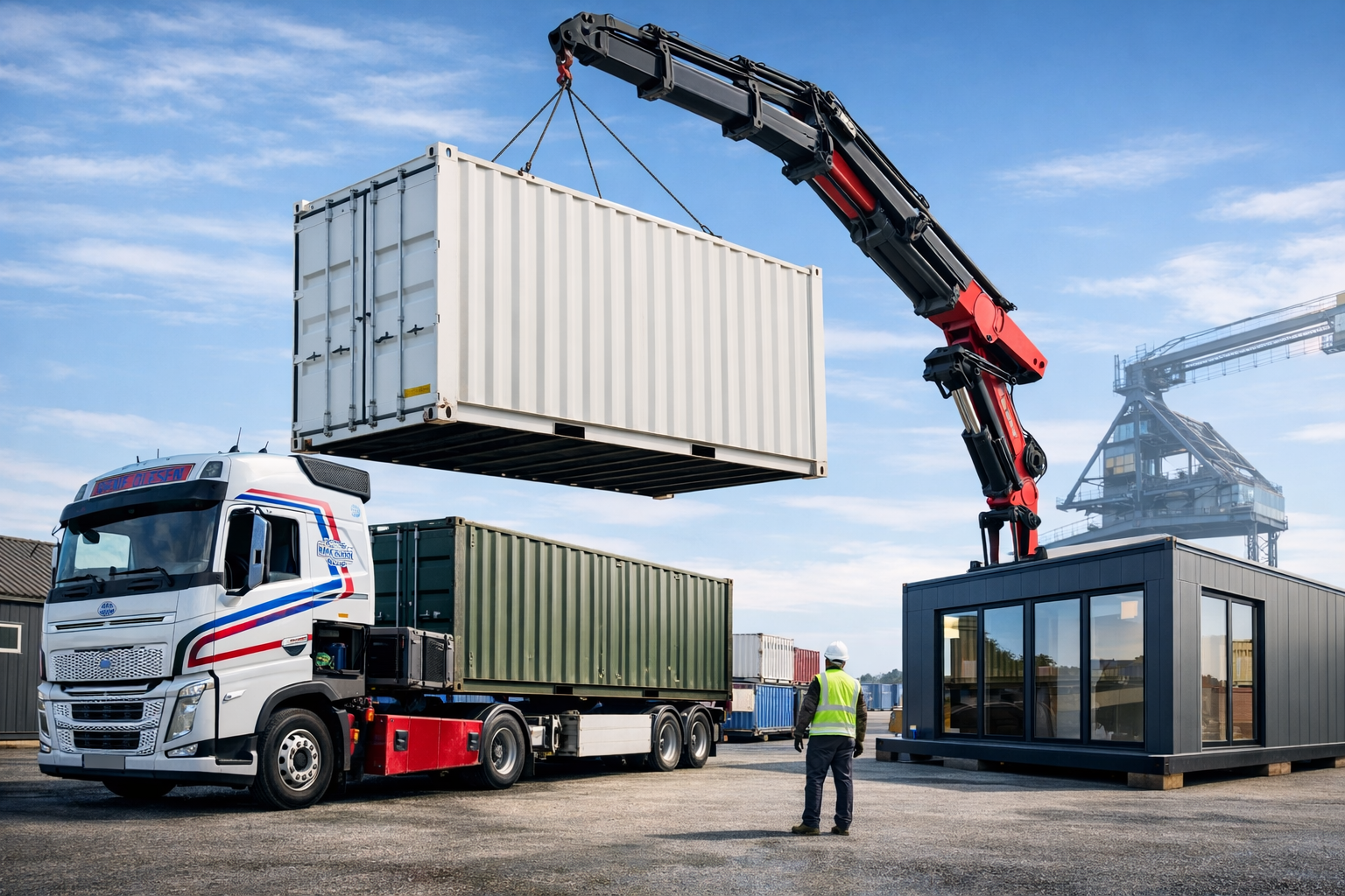 Containere klar til levering i hele Danmark
